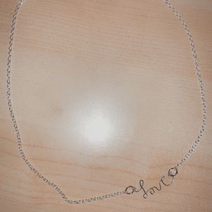 Custom word necklace which is handmade
